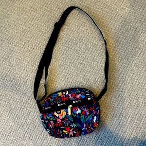 Floral convertible cross body bag